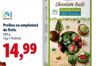 Praline cu umplutură de fistic