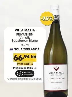 Alb - PRIVATE BIN Vin alb Sauvignon Blanc