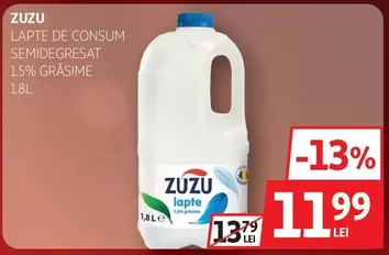 Zuzu - LAPTE DE CONSUM SEMIDEGRESAT 1.5% GRASIME