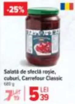 Salată de sfeclă roşie, cuburi