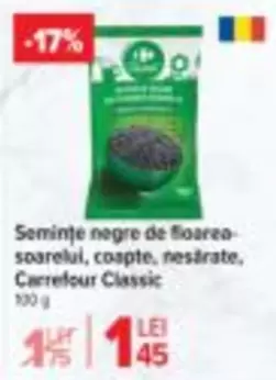Semințe negre de floarea soarelui, coapte, nesärate