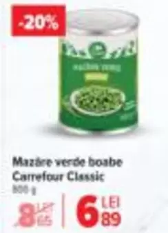 Mazăre verde boabe
