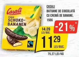BATOANE DE CIOCOLATĂ CU CREMĂ DE BANANE