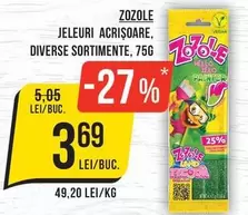 JELEURI ACRIȘOARE, DIVERSE SORTIMENTE