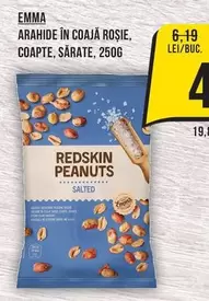 ARAHIDE ÎN COAJĂ ROȘIE, COAPTE, SĂRATE, 250G