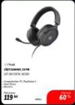 CASTI GAMING, CU FIR GXT 450 FORTA NEGRU