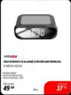 CEAS DE BIRIOU CU ALARMA SI INCARCARE WIRELESS VCMB00, NEGRU