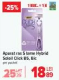 Aparat ras 5 lame Hybrid Soleil Click B5