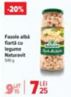 Fasole albă fiartă cu legume