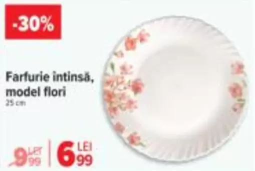 Farfurie intinsä, model flori