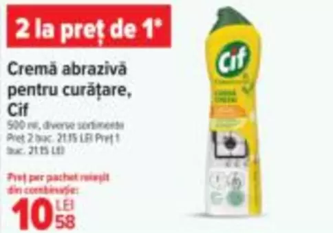 Cif - Cremă abrazivā pentru curățare
