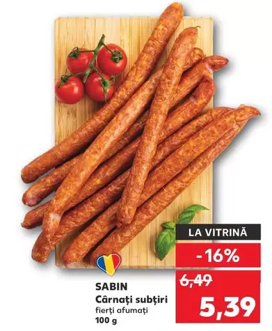 Cârnați subțiri fierți afumați