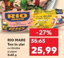 Ton în ulei cu lămâie și piper