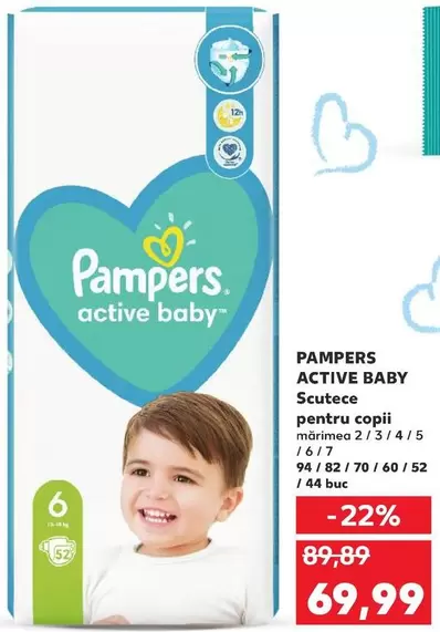 Pampers - ACTIVE BABY Scutece pentru copii