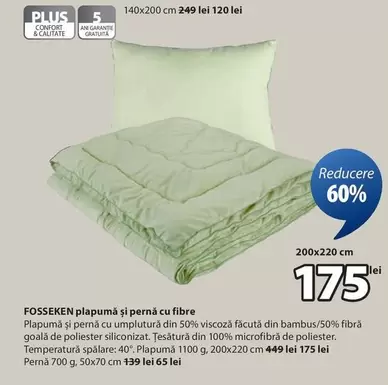 FOSSEKEN plapumă și pernă cu fibre