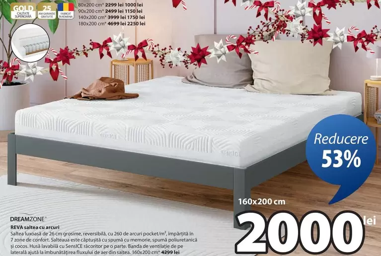 REVER saltea de 20 cm grosime