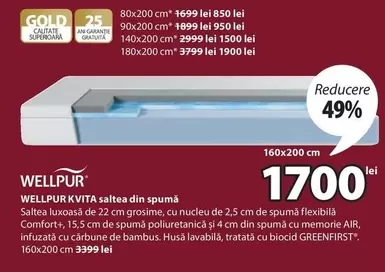 KVITA saltea din spumă