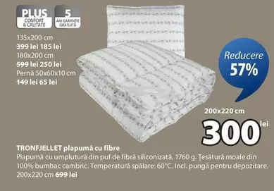TRONFJELLET plapumă cu fibre