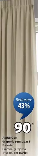 draperie semiopacă