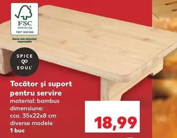 Tocător şi suport pentru servire