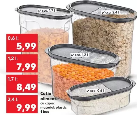 Cutie alimente cu capac