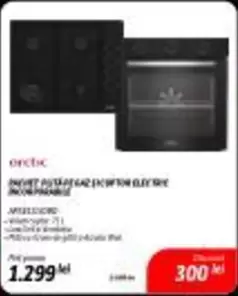 Arctic - ÎNSET PLITĂ GAZ+CUPTOR ELECTRIC