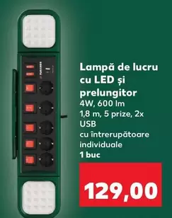 Lampă de lucru cu LED și prelungitor