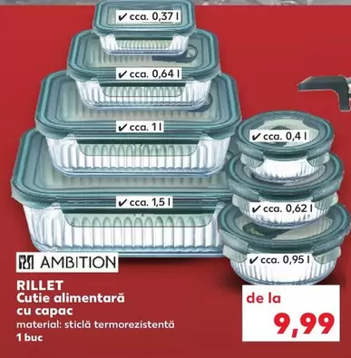 RILLET Cutie alimentară cu capac