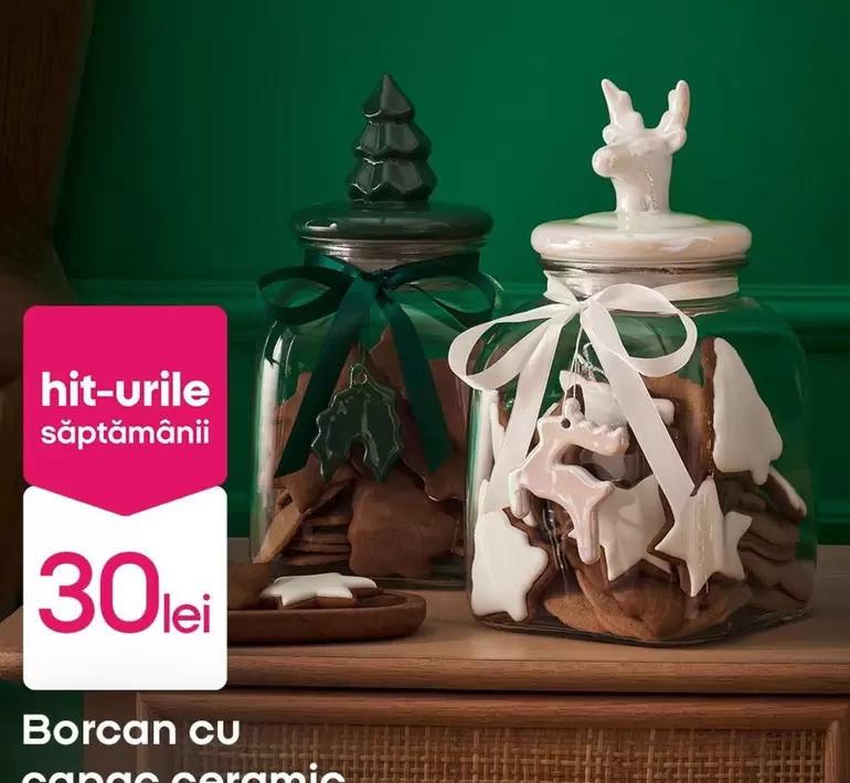 Borcan cu capac ceramic