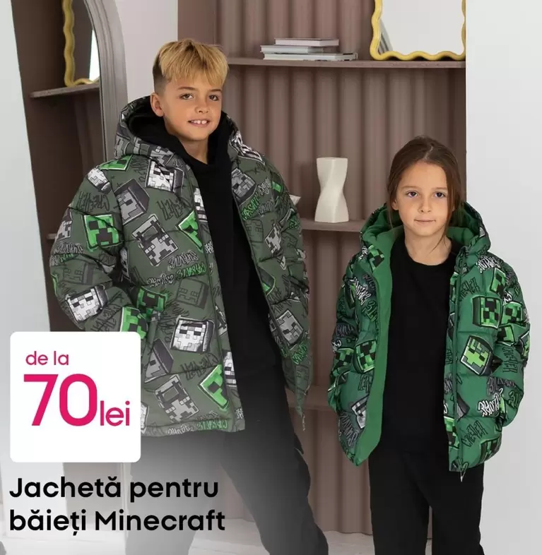 Minecraft - Jachetă pentru băieți