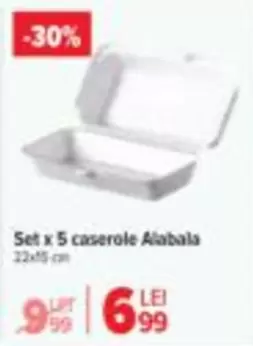 Set x 5 caserole Alabala