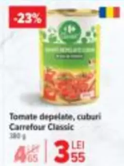 Tomate depelate, cuburi