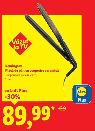 Placă de pár, cu acoperire ceramică