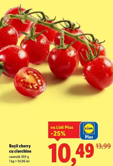 Roşii cherry cu ciorchine