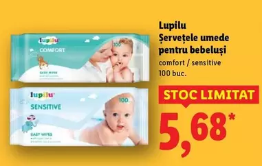 Şervețele umede pentru bebeluși