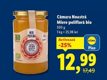 Miere polifloră bio