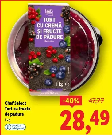 Tort cu fructe de pădure