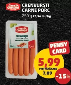 CRENVURSTI CARNE PORC