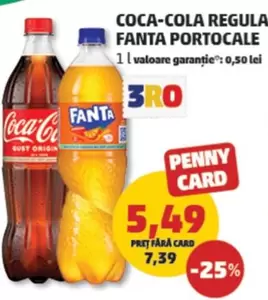 Coca Cola - COCA-COLA REGULA, FANTA PORTOCALE