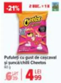 Pufuleți cu gust de caşcaval si sunca/chilli