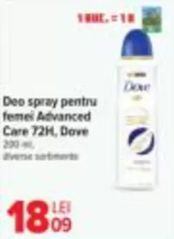Deo spray pentru femei Advanced Care 72H