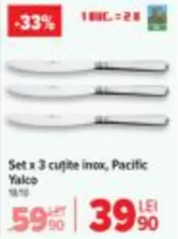 Set x 3 cuțite inox, Pacific