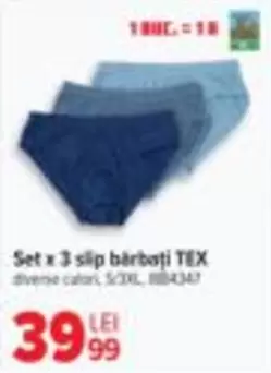 Set x 3 slip bărbați TEX