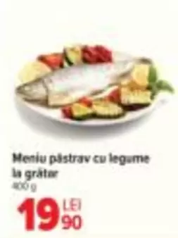 Meniu păstrăv cu legume la grătar