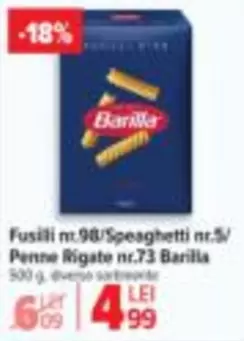 Fusilli nr.98/Speaghetti nr.5/ Penne Rigate nr.73