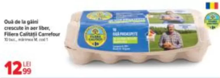 Oua de la găini crescute in aer liber, Filiera Calitații Carrefour