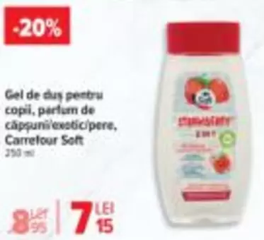 Gel de duş pentru copii, parfum de căpşuni'exotic/pere