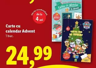 Carte cu calendar Advent