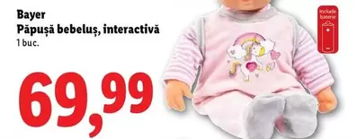 Păpușă bebeluș, interactivă