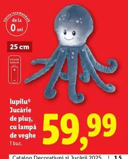 Jucărie de plus, cu lampă de veghe